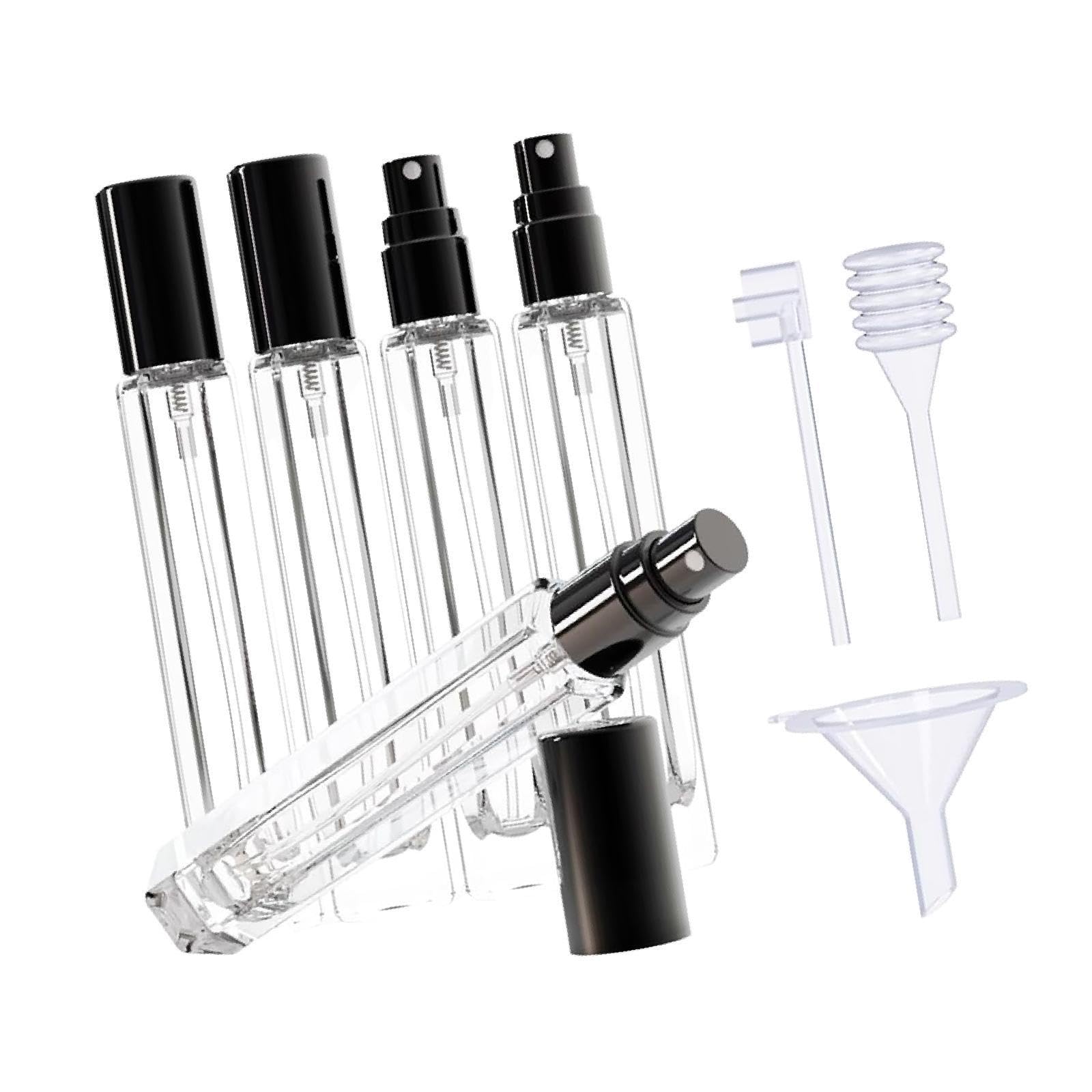 5 Pieces Glass Perfume Bottles 10ml for Men & Women Compact Perfume Atomizer Black-image-36