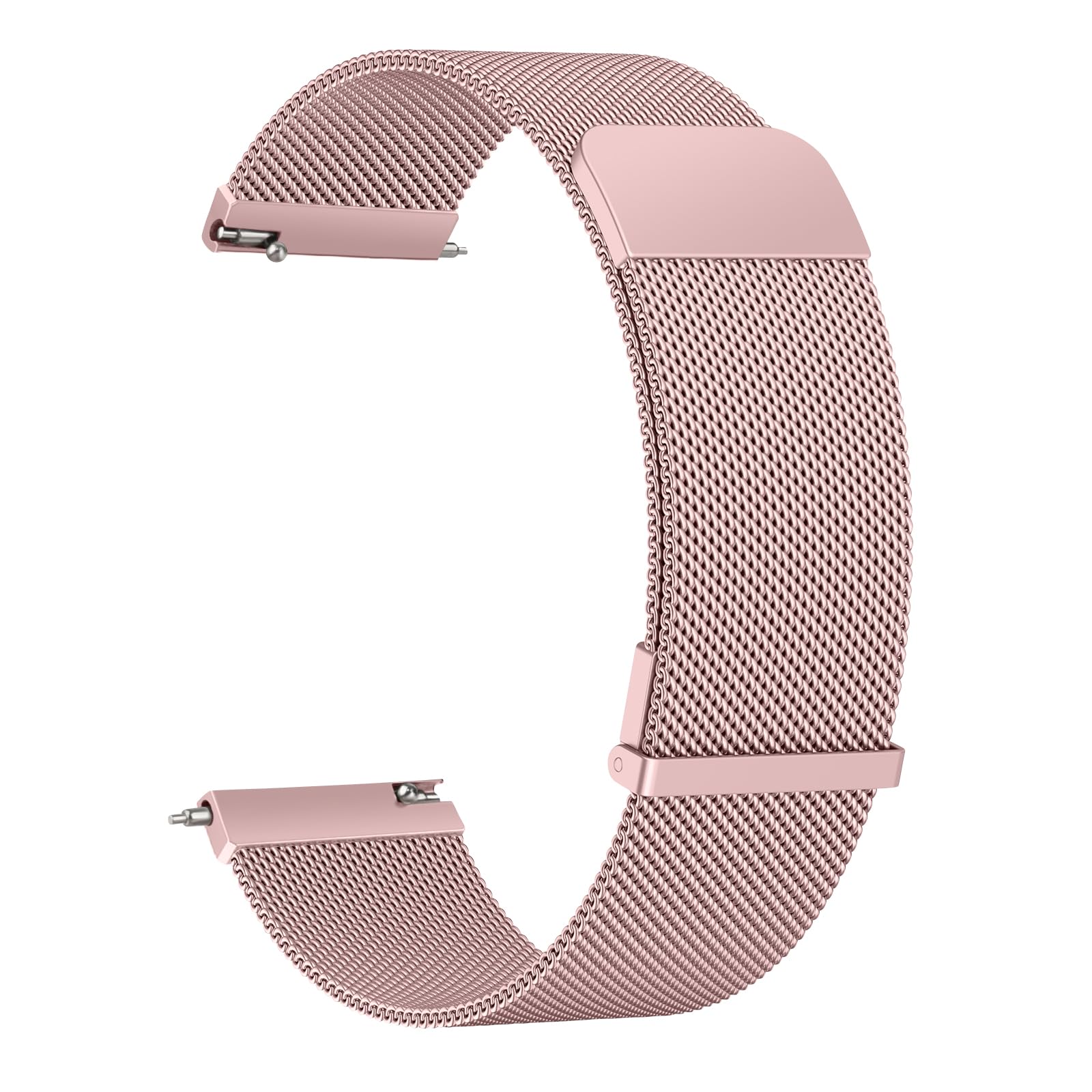 Photo 1 of Veryfit Smart Watch Bands for IDW13, IDW16, IDW19 Smartwatch, Stainless Steel Metal Mesh Bracelet Strap for Fitpolo IDW13/Woneligo W13/FITVII HM57, ENOMIR/TOOBUR/MILOUZ/Gydom/Faweio/Veryfit IDW19 (Rose Pink)