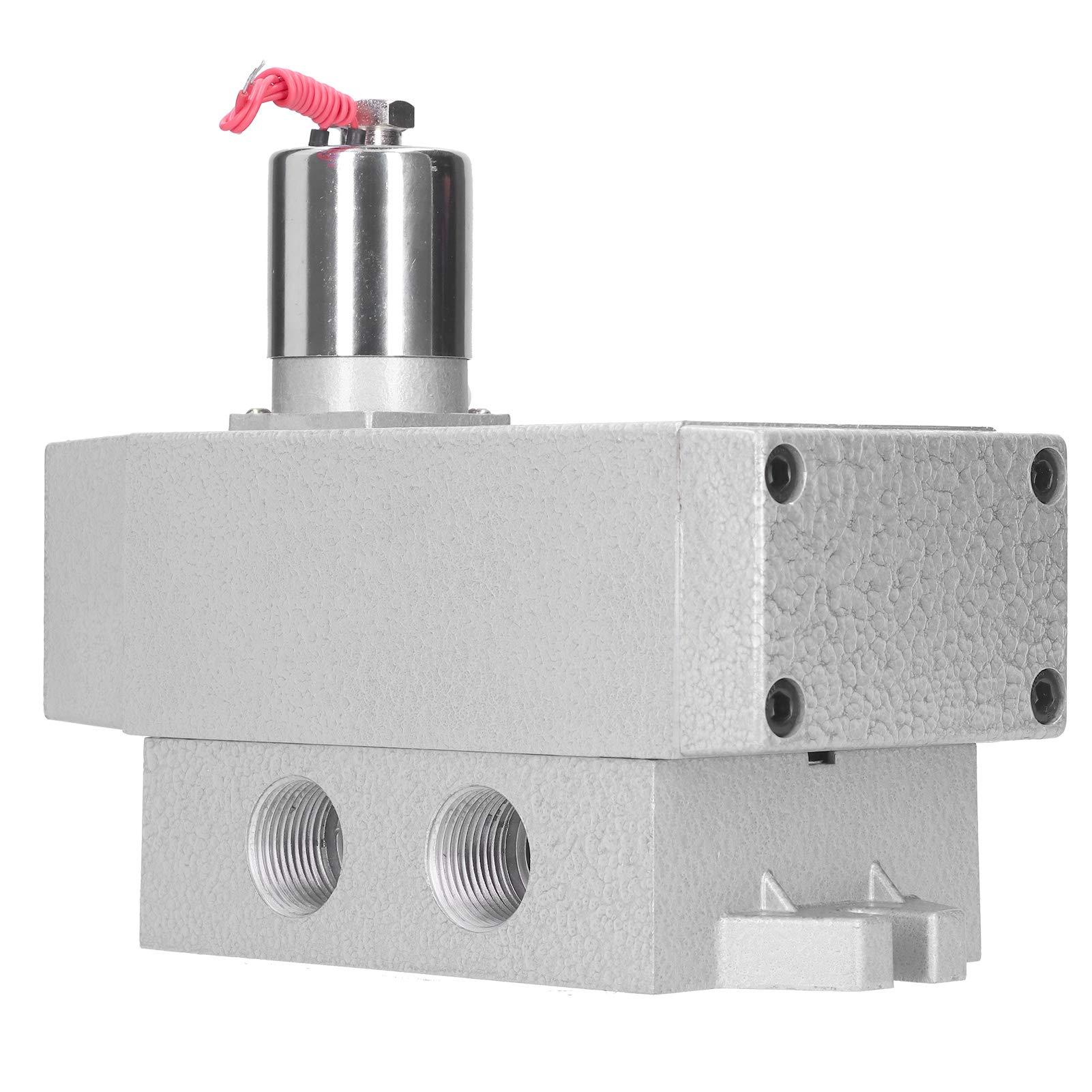 Électrovanne 2 positions 5 voies G1in AC220V, vanne pneumatique aluminium ronde simple 0,8 MPa