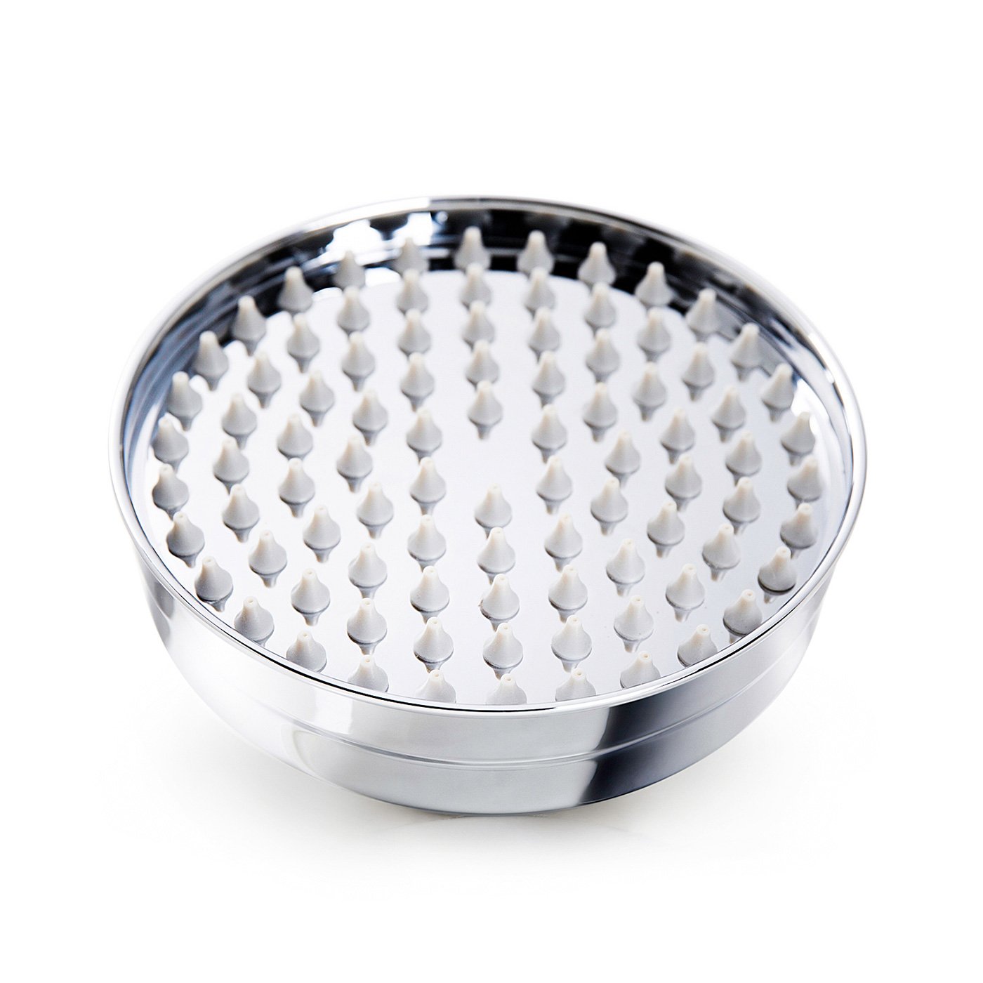 Ibathuk Chrome 6 Inch Traditional Fixed Rainfall Shower Head Round Stainless Steel Swivel Joint