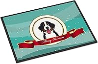 Vista 256 de Caroline's Treasures BB1449JMAT - Tapete de bienvenida de carlino negro, 24 x 36 pulgadas, tapete azul para puerta delantera, para interiores