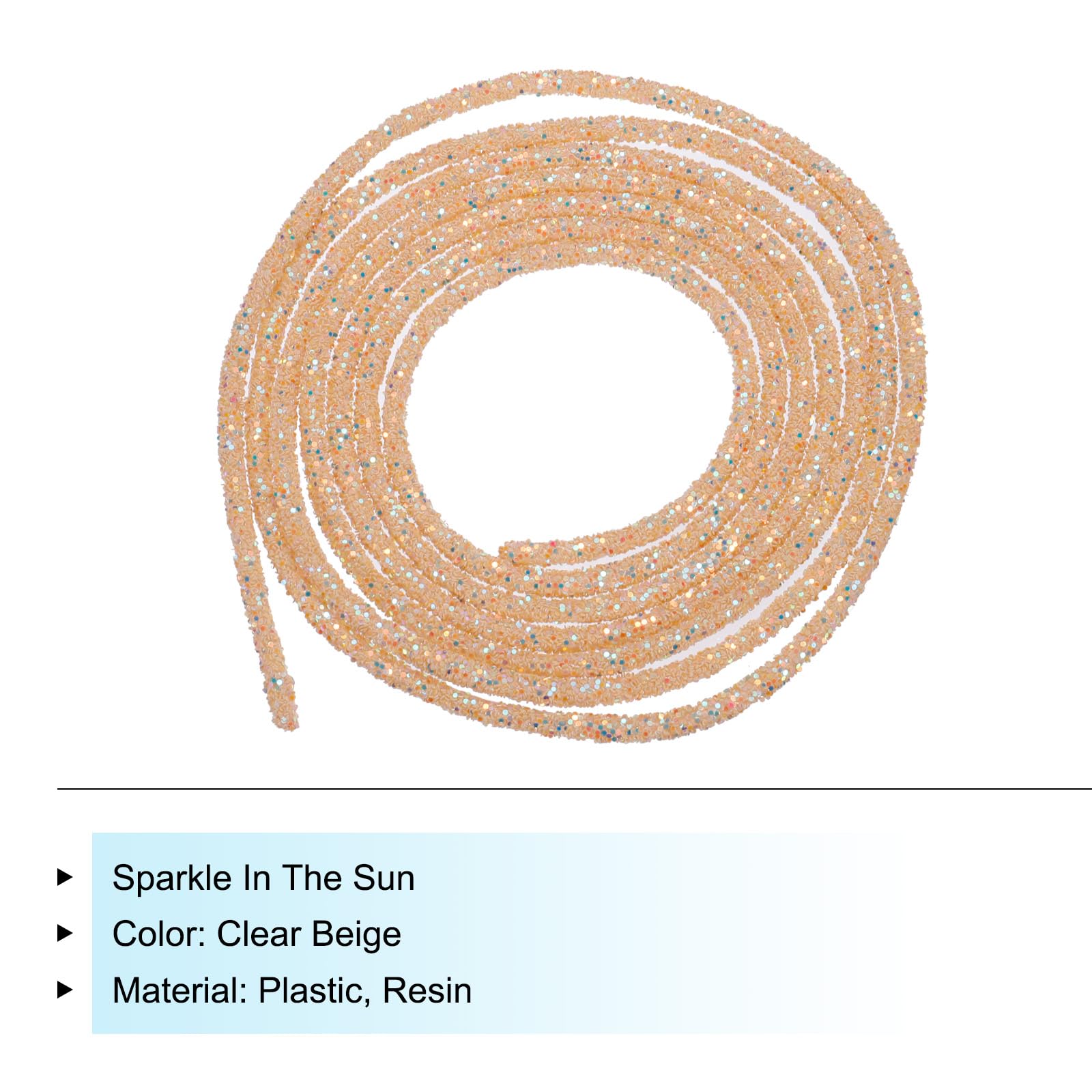 Cordoncino Con Paillettes Glitter Argento 6mm X 225cm - Per Fai Da Te, Matrimoni E Decorazioni - Foto 13