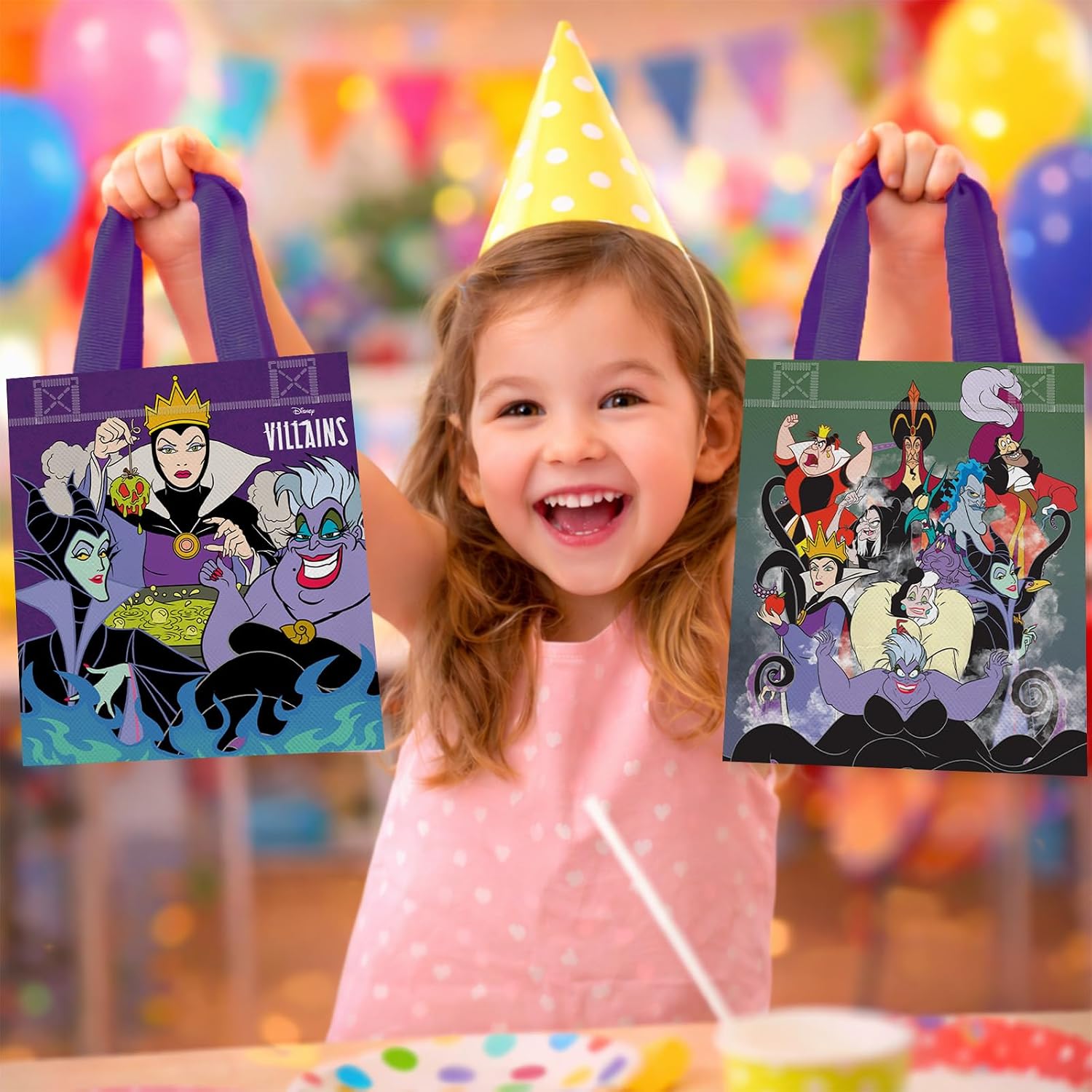 Disney Villains Party Favor Bags for Kids Birthday 12 Pack Bundle image 2