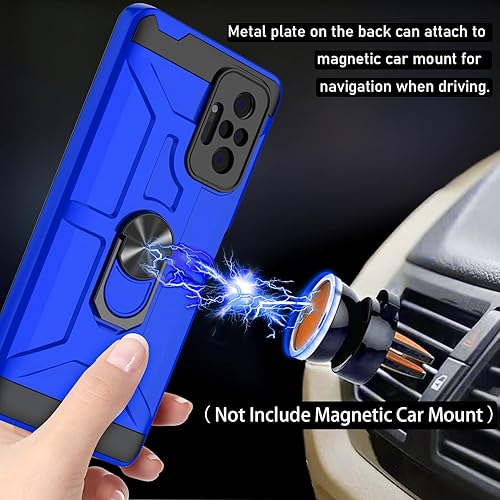 Miniatura 3 de Funda para Xiaomi Redmi Note 10 Pro, Redmi Note 10 Pro MAX con 3 protectores de pantalla de vidrio templado, soporte de anillo integrado y soporte