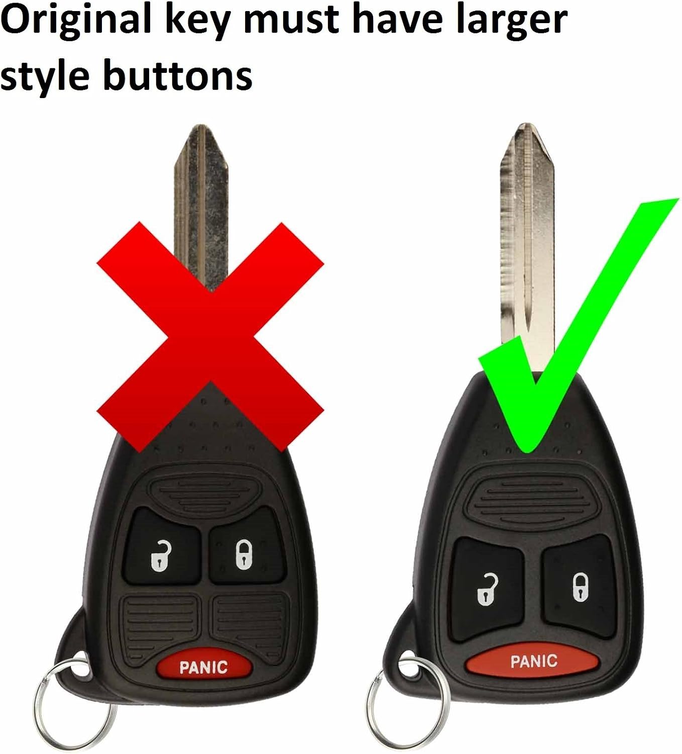 KeylessOption Just the Case Keyless Entry Remote Control Car Key Fob Shell Replacement for KOBDT04A