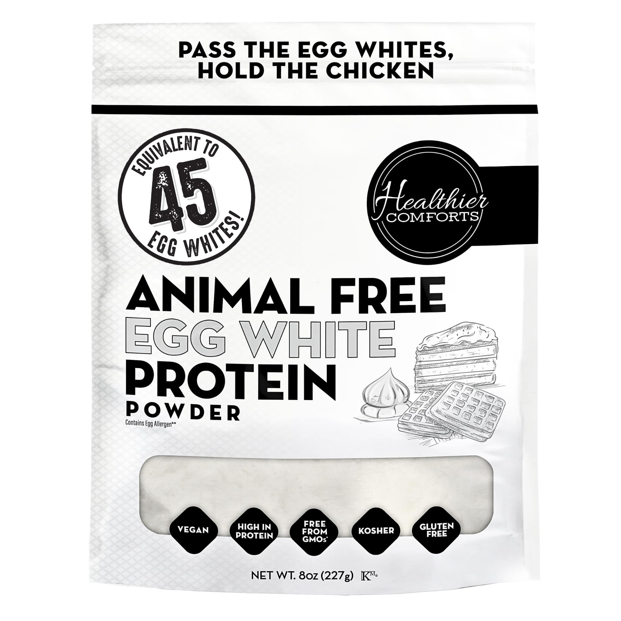 Healthier Comforts Animal-Free Egg White Protein Powder