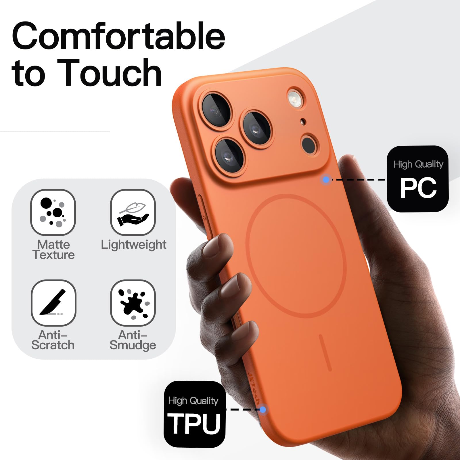Amazon.com: JETech Magnetic Slim Case for iPhone 17 Pro Max