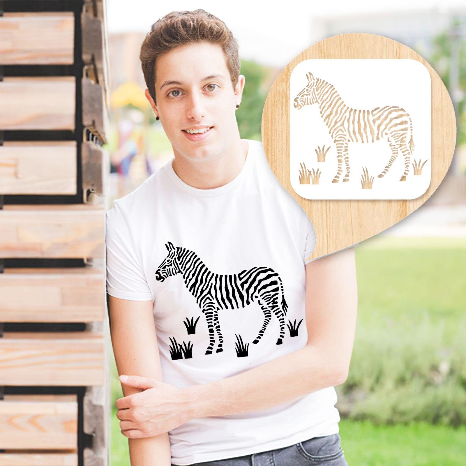 Zebravorlage, Wiederverwendbares DIY Zeichnen Hohlen Werkzeug, Kreative Tiersymbolvorlage