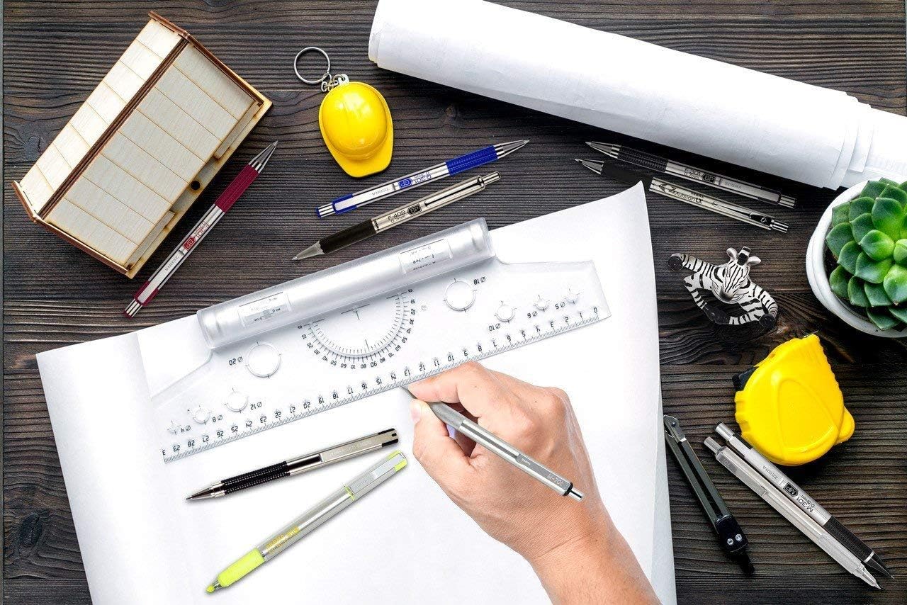 Zebra F-301 Ballpoint Stainless Steel Retractable Pen, Fine Point, 0.7mm, Blue Ink, 1-Count (12)