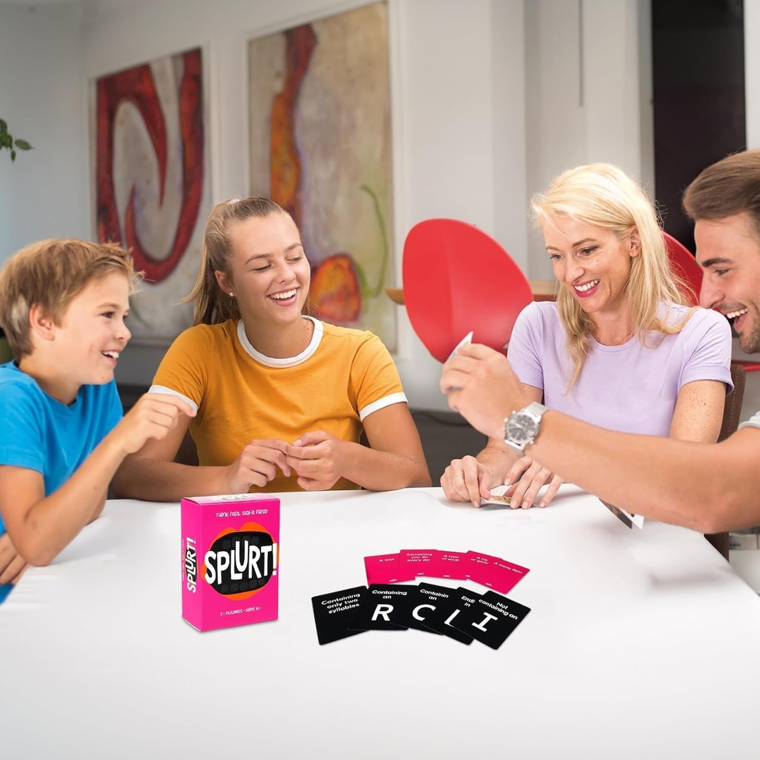 Il miglior regalo!! Gioco di carte per feste - Fast Reaction Say It First Game, gioco di parole di pensiero rapido per 2 giocatori, giochi di carte compatto per feste edizione UK !!!