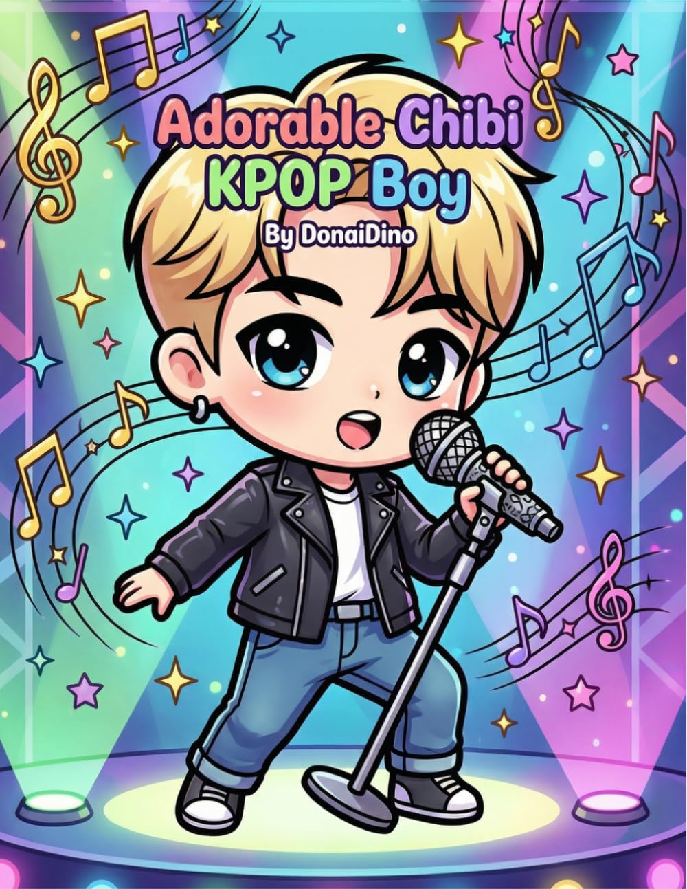 Adorable Chibi KPOP Boy Coloring Book: A Cute and Fun Collection of Simple Idol Designs for Kids, Teens, and Fans of Korean Pop Culture