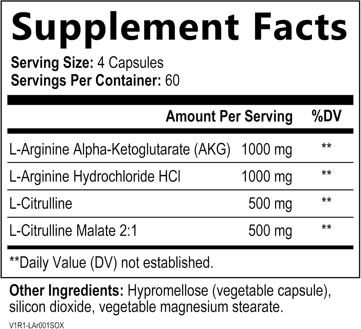 Built by Nature Nitric Oxide Supplement 3000mg with L-Arginine and L-Citrulline - 240 Capsules - Image 2
