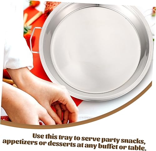 Miniatura 7 de DOITOOL Plato de acero inoxidable para cocinar al vapor, plato de fideos fríos, bandeja de arroz al vapor, bandeja redonda para cocinar al vapor con