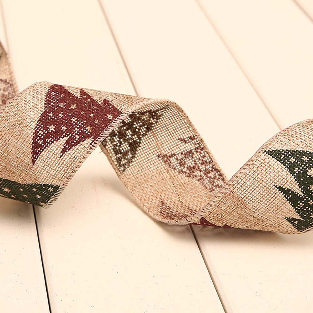 Set di nastri natalizi larghi 60 m per confezioni regalo, fermagli per capelli, set di nastri in grosgrain, ideali per feste natalizie, festività natalizie, stagione invernale, festival fai da te (6