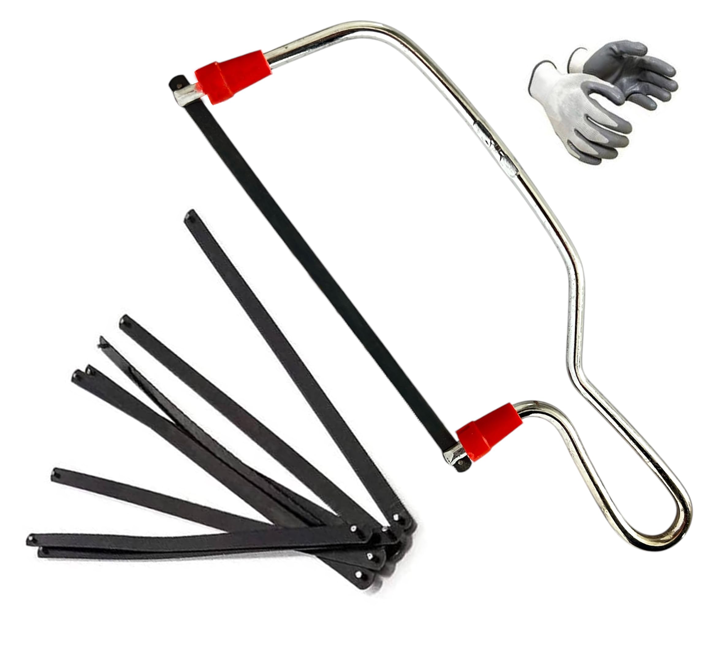 EPITECH MART Mini Steel Hand Saw 6" Junior Frame With 10Pc Blade Hand Tool Kit (11 Tools)