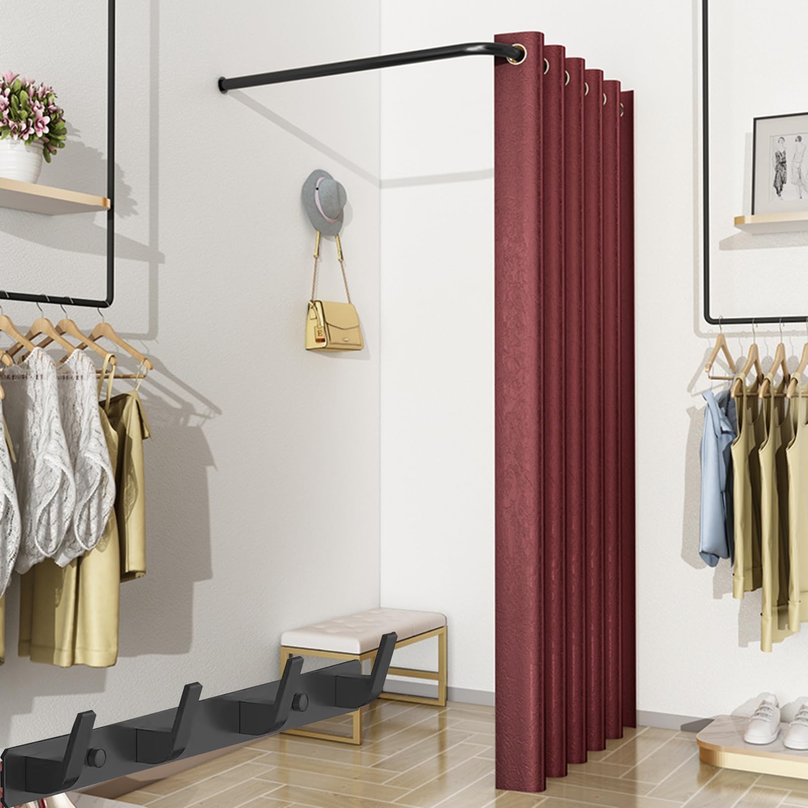 Cabine d'essayage portable résolvant le manque d'espace d'habillage dans un bureau ou un magasin