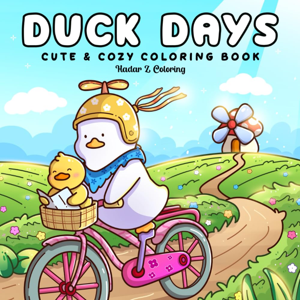 Duck Days: Cozy and Comfy Coloring Book Featuring Adorable Duck-Themed Illustrations for Relaxation, Suitable for Adults and Teens