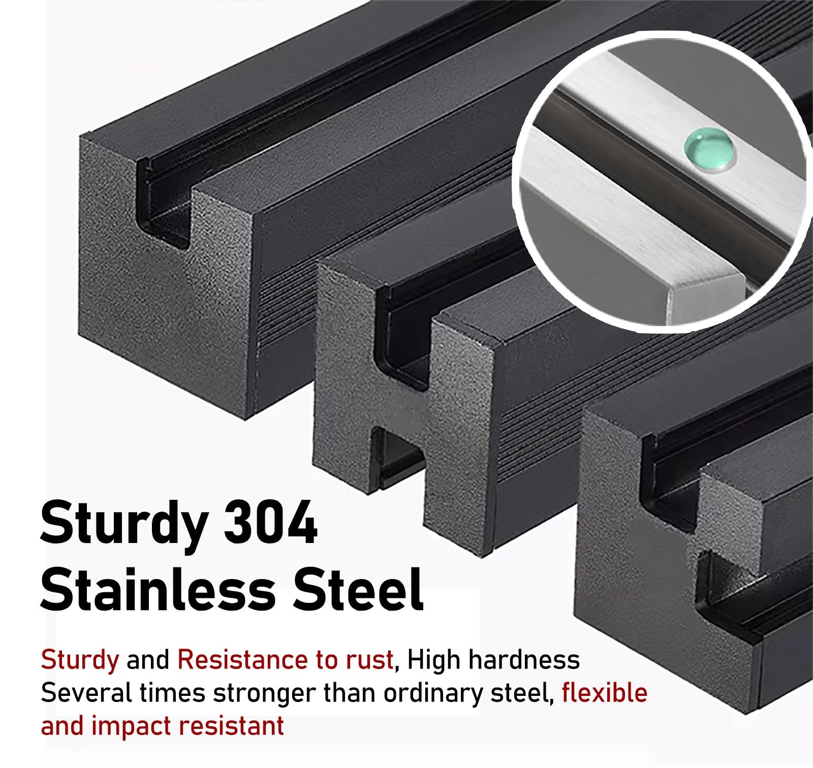 Set di ringhiere in acciaio inossidabile 304 in vetro nero durevole per ringhiera per balcone con fessura per spuntoni, elegante paletto per scale interne per moderne soluzioni di sicurezza