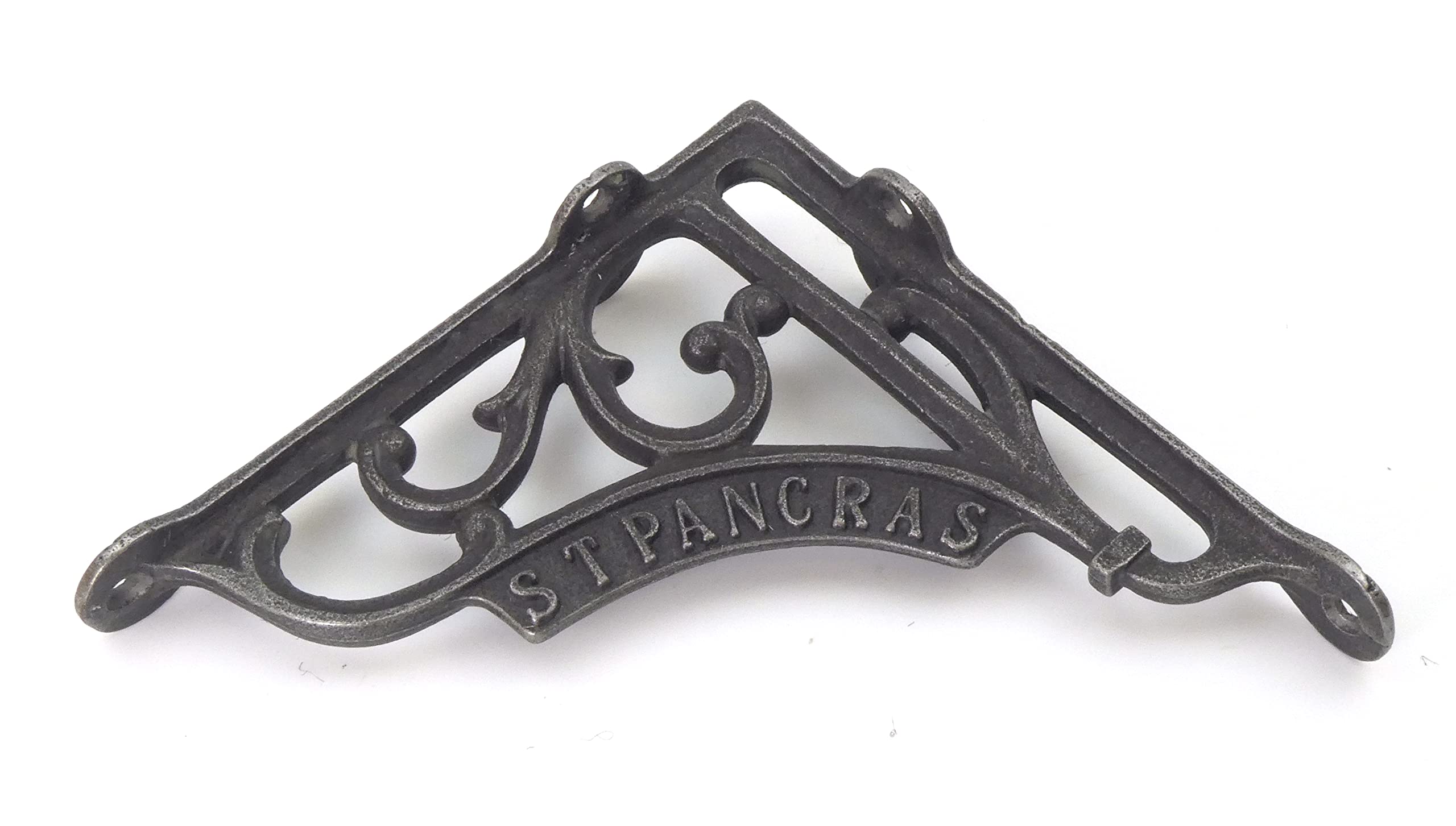 Pair of London Landmark Shelf Brackets Antique Cast Iron 150mm x 150mm / 6" x 6" (St Pancras)