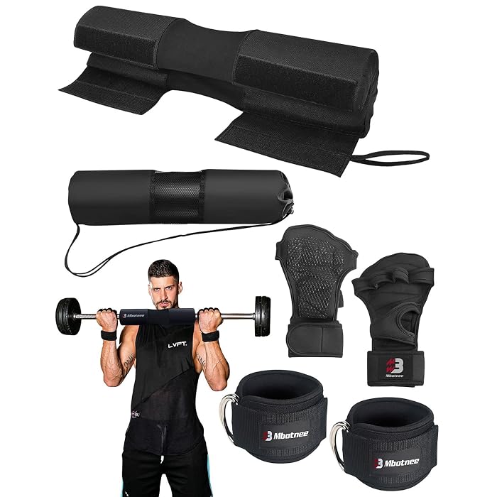 Barbell Squat Pad Extra Épais – Mousses Protection Épaules Et Dos Pour Squats, Hip Thrust, Haltérophilie – Ceintures Antidérapantes