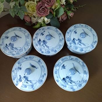 Amazon.co.jp: 有田焼 慶四郎窯 番茶器揃 急須と蓋付き湯呑み5個