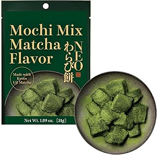 MINOYA WARABIMOCHI Japanese Sweets Wagashi Mochi Made In Japan (1 Pack, Matcha)