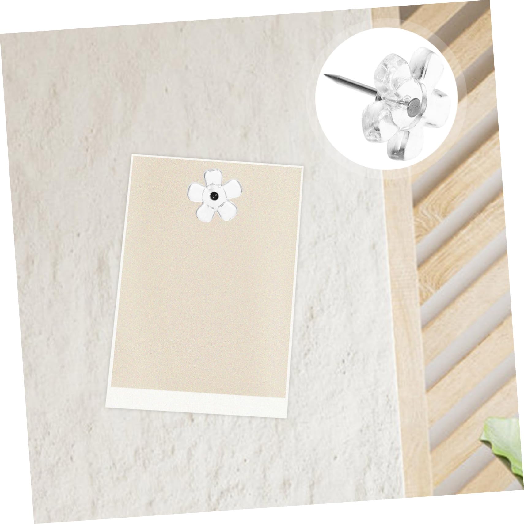 Angoily 5 Sätze Transparente Blumen Reißzwecke Büro Reißzwecken Tafeln Durchsichtige Daumen Klassenzimmer Köpfe Zum Aufhängen Wand Bulletin Whiteboard Reißzwecken 100 Stück * 5