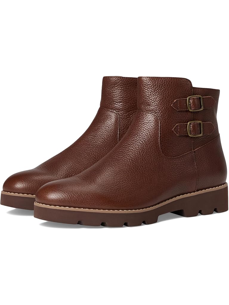Brown VIONIC Carissa Zip Short Boots