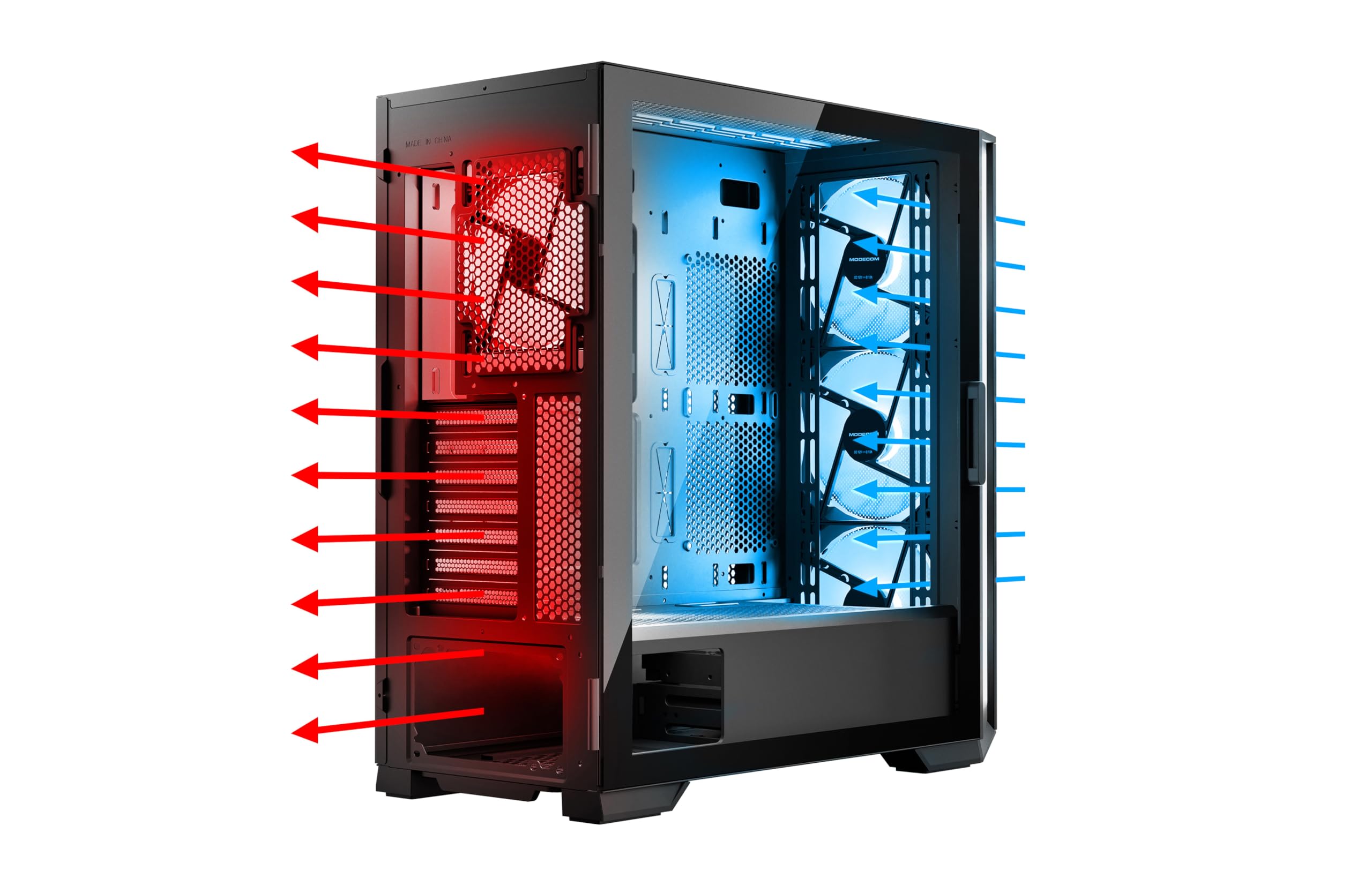 MODECOM HORIZON ARGB Flow MIDI USB 3.0 X 2 CYPE-C computer case