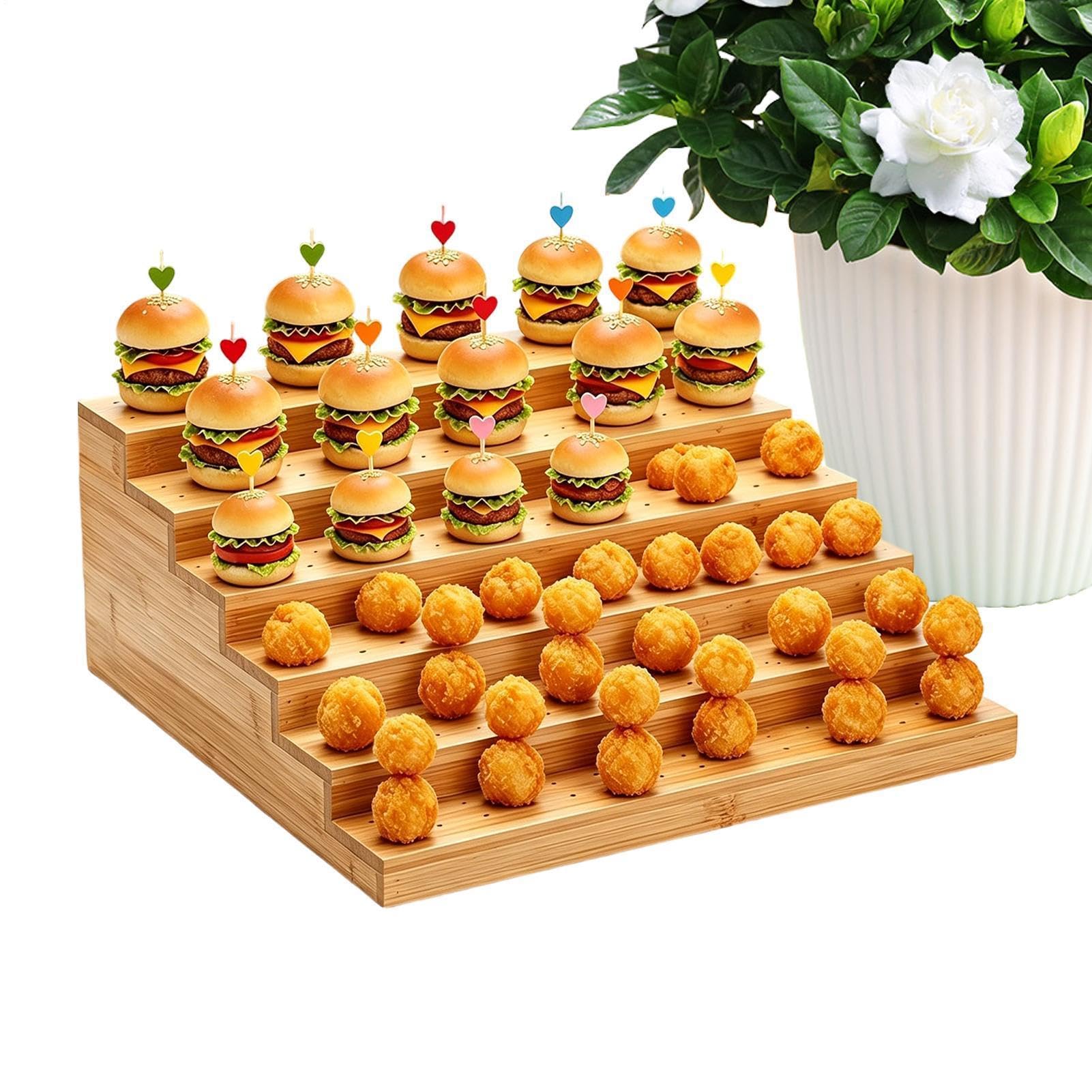 Generico Porta spiedino | Stand per feste a 6 livelli, espositori per spiedini di cibo - per antipasti di frutta, verdure, carne, formaggi, cocktail party, catering, barbecue, buffet, eventi
