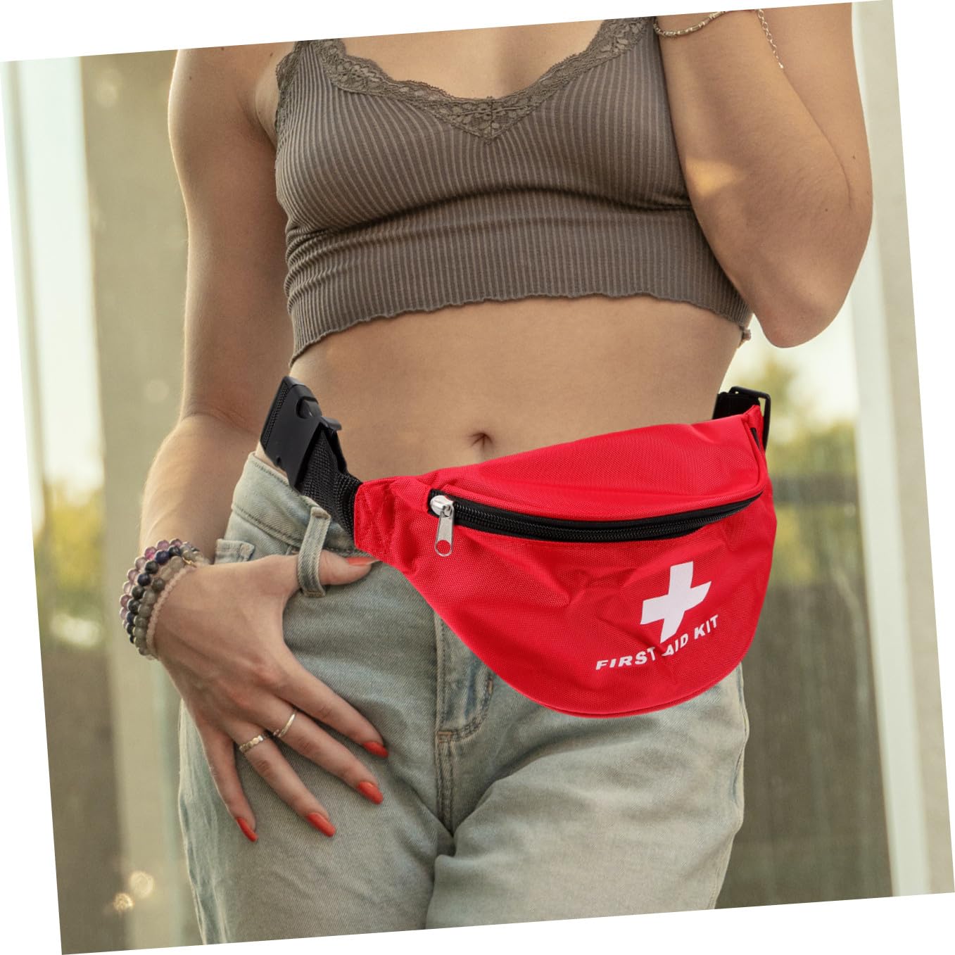 Abaodam Bolsa De Primeros Auxilios Bolsa Medica Vacia Bolsa De Emergencia Vacia Bolsa De Kits Médicos Bolsa De Medicina Bolsas De Medicina Tela De Nailon Rojo 2 Piezas X 4
