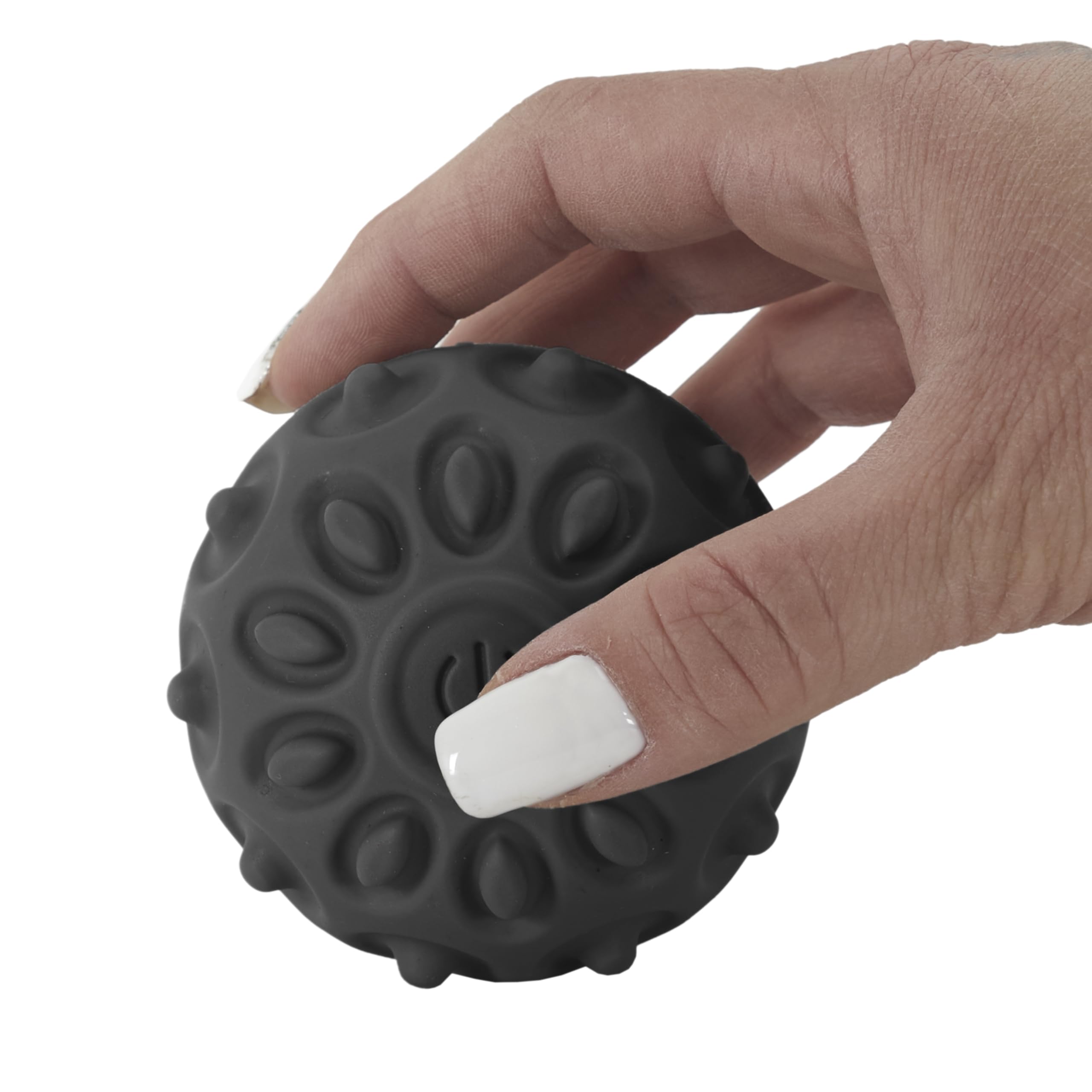 SENSLY, SB0006, Czarna wibracyjna piłka do masażu, 2 prędkości wibracji dla relaksu i rozluźnienia mięśni, Ergonomiczna i kompaktowa konstrukcja, Można stosować na całym ciele