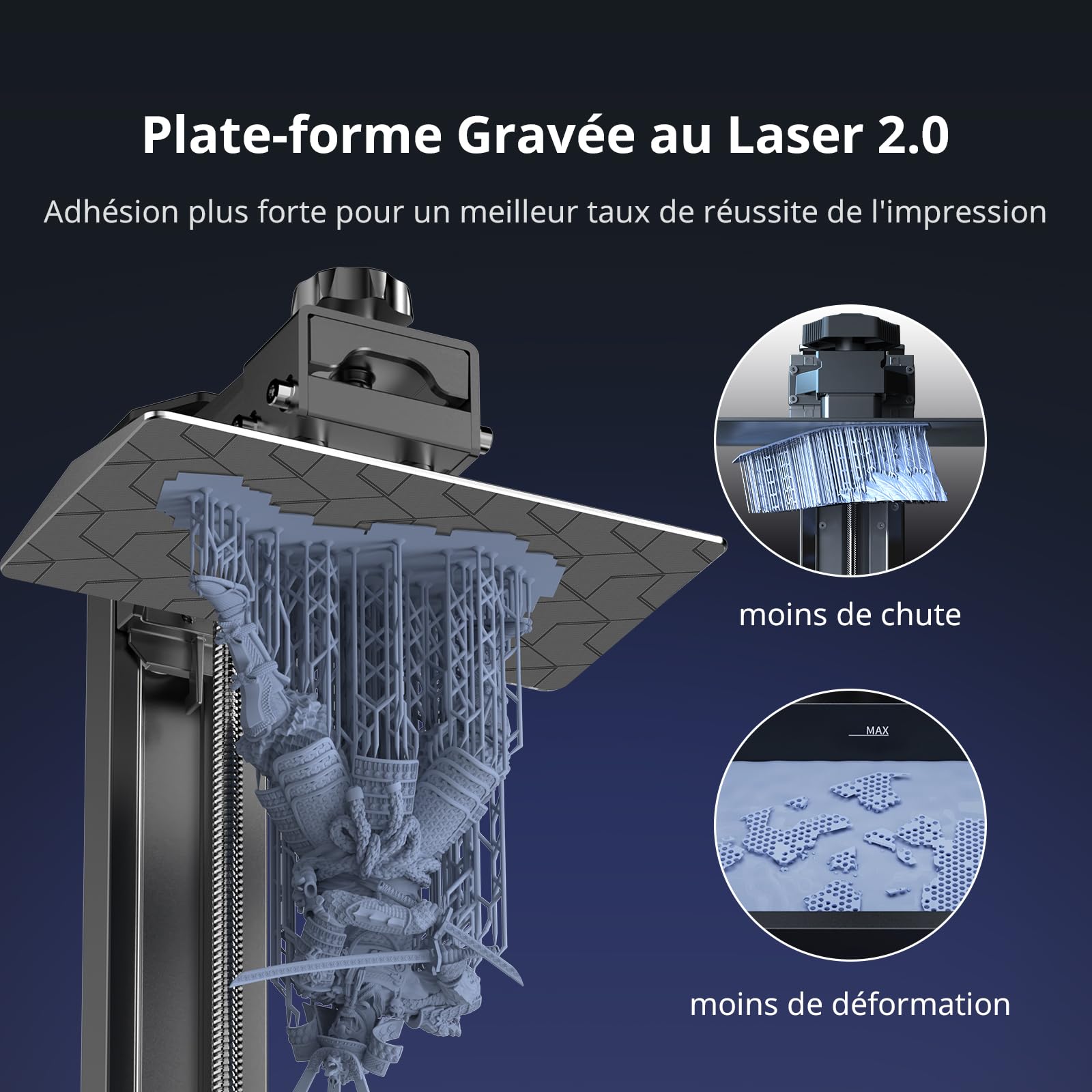 ANYCUBIC Imprimante 3D Résine Photon Mono 4, Écran 7” 10K Haute Précision, Source Lumineuse LightTurbo, Impression Rapide, Réglage Facile, Volume 153,4x87x165mm pour Figurines Modèles Créations