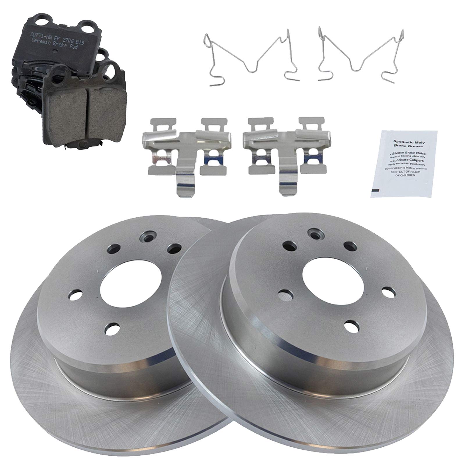 CCIYU Drilled & Slotted Brake Rotors For Lexus GS300 GS400 GS430 IS300 (Front & Rear, 4-Piece Set)