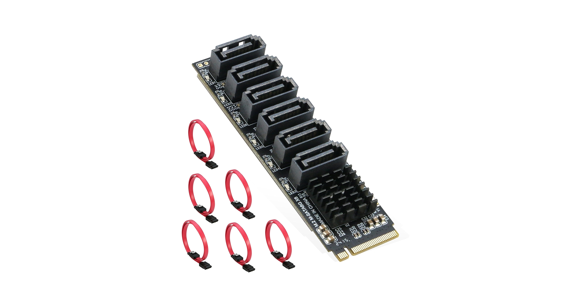 Mommt様用 Amazon.com: M.2 to SATA 3.0 Adapter [6-Port], RIITOP M.2
