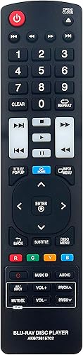 AKB73615702 Reemplazo remoto para LG Network 3D Blu-ray Disc DVD Player BP620 BP620C BH7220B BH7420P BH7520T BP620N BP520