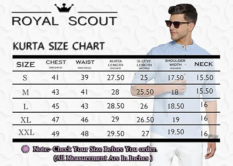 ROYALSCOUT Men's Cotton Polyester Blend Solid Regular Fit Full Sleeve Short Kurta | Ethnic, Lightweight Summer Kurta for Daily & Occasion Use - Image 6
