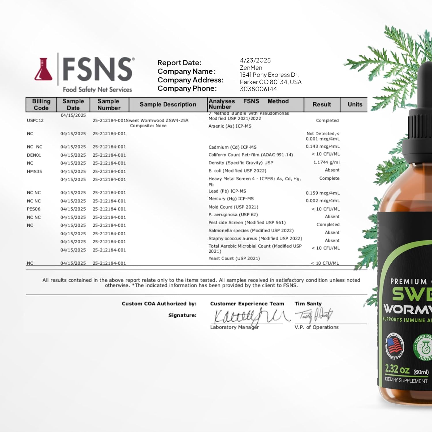 Zenmen Organic Sweet Wormwood (Artemisia Annua) Extract- Immune Support and Source of Antioxidants - 2.32 fl oz / 60ml, Vegan, Manufactured in The USA - Image 7