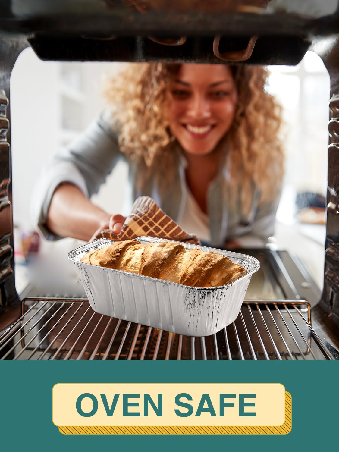 25 Pack 6x3.5x2 Disposable Aluminum Loaf Pans with Lids - 1 Lb Mini Loaf Pans, Small Aluminum Tin Foil Baking Pan, Food Containers for Baking, Cakes, Bread, Meat, Loaves - Image 4