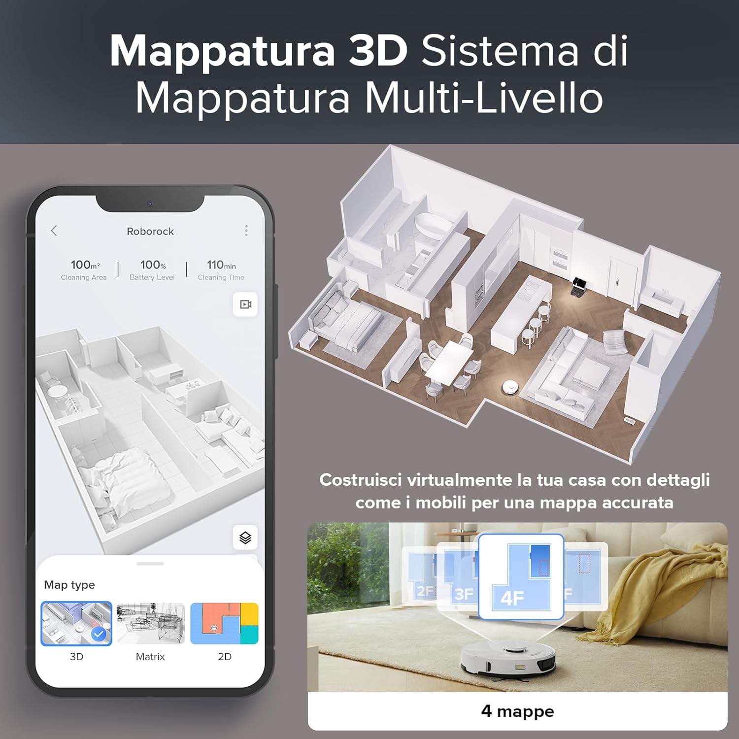 roborock S7 Max Ultra Robot Aspirapolvere con Base Autosvuotante/Autolavante/Autoasciugante/Autorigenerante/Autopulente (5500 Pa, Prevenzione Attiva Degli Ostacoli, App/Controllo Vocale) roborock S7 Max Ultra Robot Aspirapolvere con Base Autosvuotante/Autolavante/Autoasciugante/Autorigenerante/Autopulente (5500 Pa, Prevenzione Attiva Degli Ostacoli, App/Controllo Vocale)