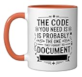 Medical Coder Job Profession Hospital Clinical Coder Ceramic Mug, Orange/White
