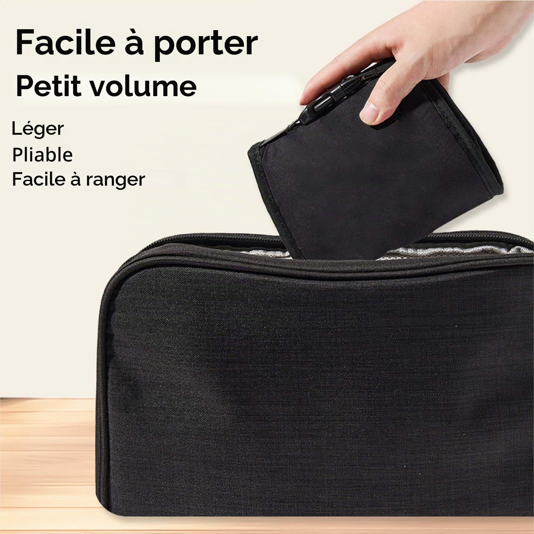 Écharpe de Portage Bébé Porte-bébé Latéral Ergonomique Certifié ASTM 0-36 Mois Noir