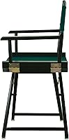 Vista 5 de Casual Home - Silla de director de 18 in, marco negro, con lona color verde cazador.