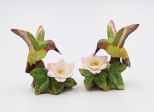 Cosmos Gifts Colibrí con portavelas en flor de cerezo, juego de 2 portavelas multicolor