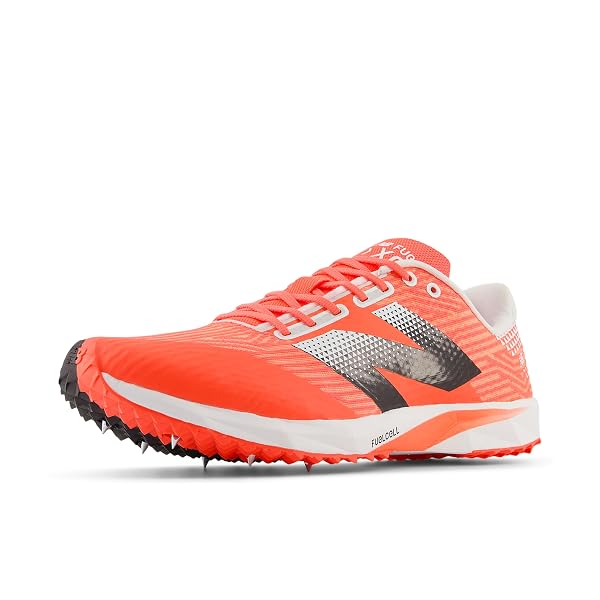 New Balance 男女通用成人 FuelCell XC7 V5 跑鞋，紧急红/黑/白，男款 11 M/女款 12.5 W -47%