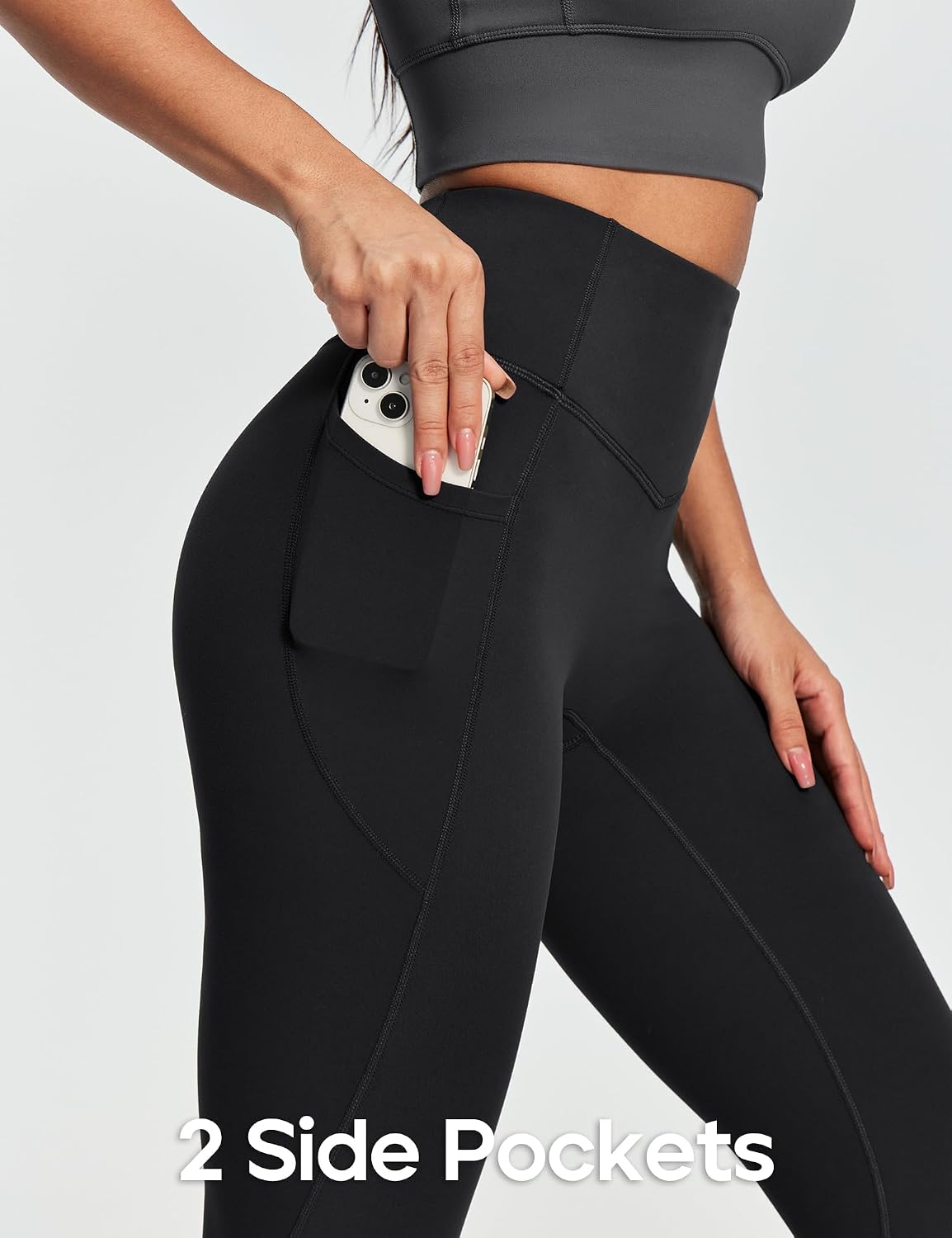 Compression Leggings with Pockets for Women Tummy Control Yoga Pants Women