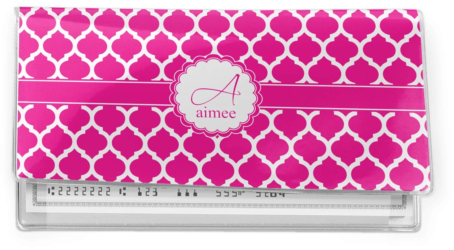 RNK Shops Personalized Moroccan Vinyl Checkbook Cover