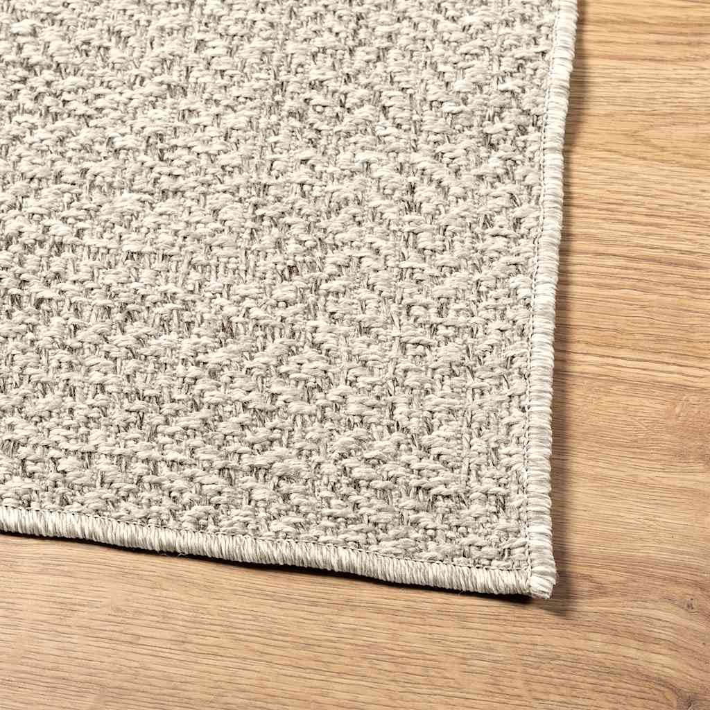 vidaXL Alfombra ZIZUR Apariencia Yute Interior Exterior Crema