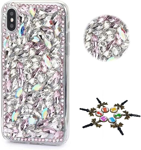 Miniatura 2 de STENES Sparkle Case - Compatible con Samsung Galaxy Z Fold 3 5G - Elegante - Diseño de diamantes de imitación de cristal hecho a mano en 3D - Rosa