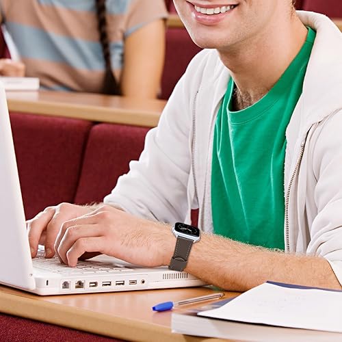 Miniatura 6 de Correa compatible con correas de Apple Watch de 1.929 in, 1.772 in, 1.732 in, 1.654 in, correa de repuesto de cuero de grano superior para iWatch